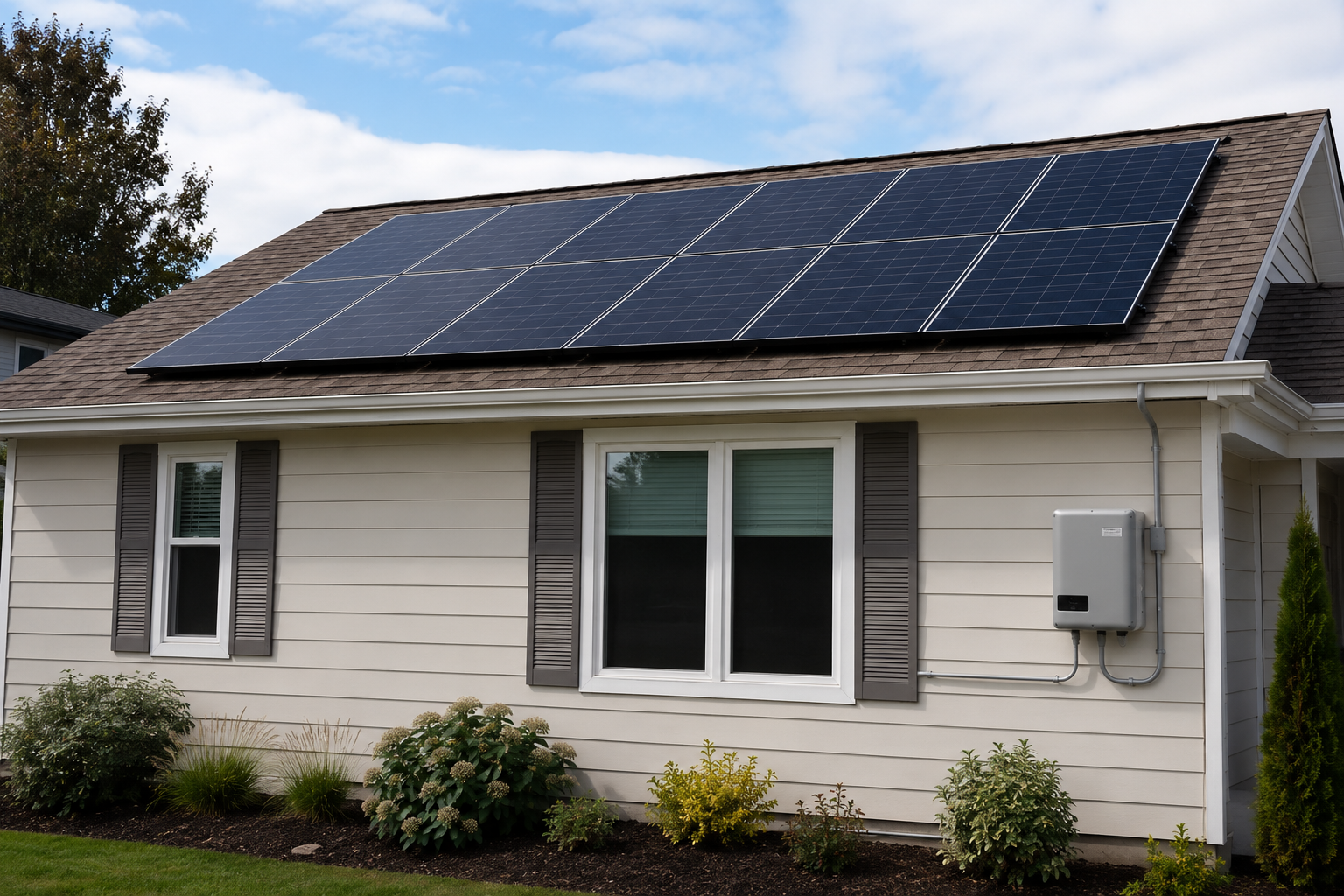 5 kW solar starter system with 12 panels installed on a home roof in Wainuiomata, Lower Hutt